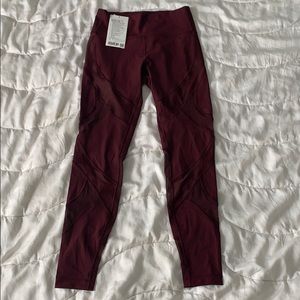 Maroon lulu lemon leggings